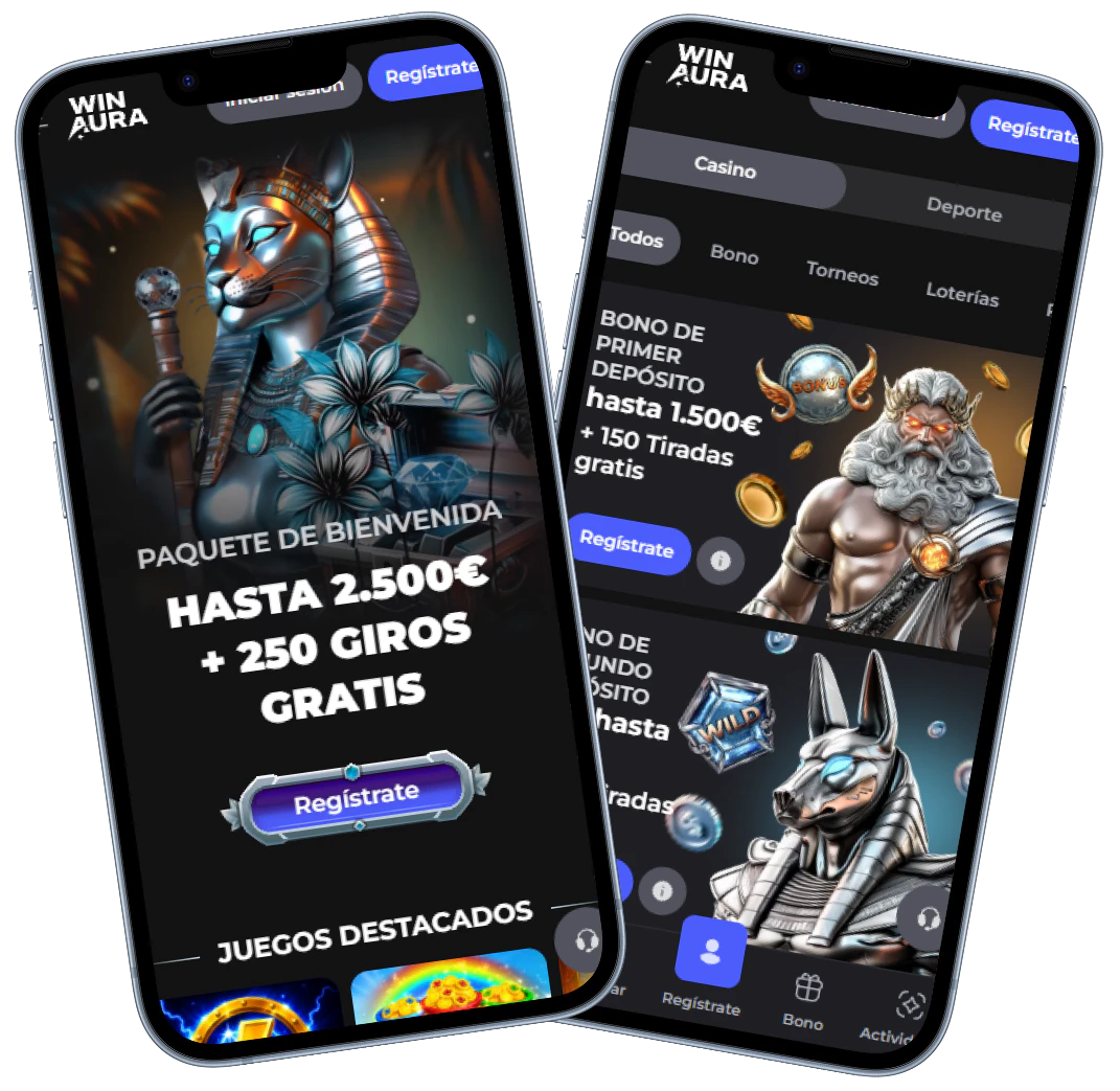 Winaura Casino versión móvil con bono de bienvenida
